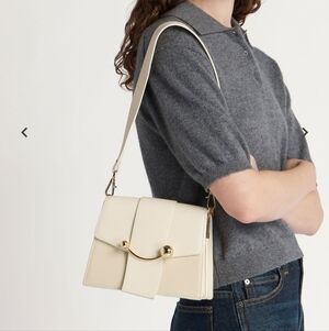 Strathberry Box Crescent Vanilla/White